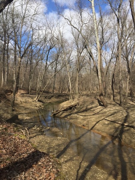 Coffee Creek runs along the White Oak Trail.