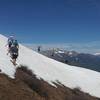 This is the high point of the course before it drops down to Windy Pass in about 1/2 mile. Mt. Timpanogos stands prominently in the background.