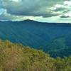 Rugged ridges stand with Loma Prieta, the highest peak in the Santa Cruz Mountains, in the distance.