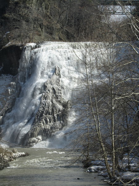 Ithaca Falls remains a gorgeous sight in the winter.