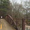 Enjoy the view from this footbridge just before the main trail entrances (WP 02-03).