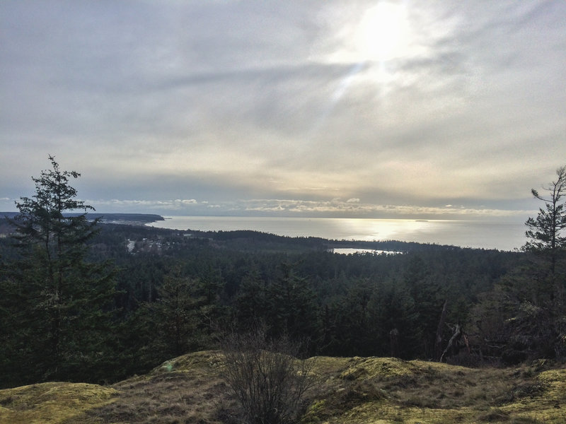 Savor the spectacular views from the summit of Goose Rock.