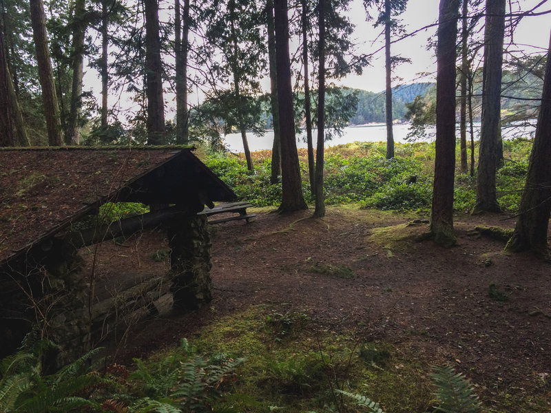 There's an excellent picnic spot close to the parking lot.