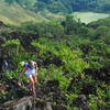 Navigate tricky lava rocks toward the end of the trail.