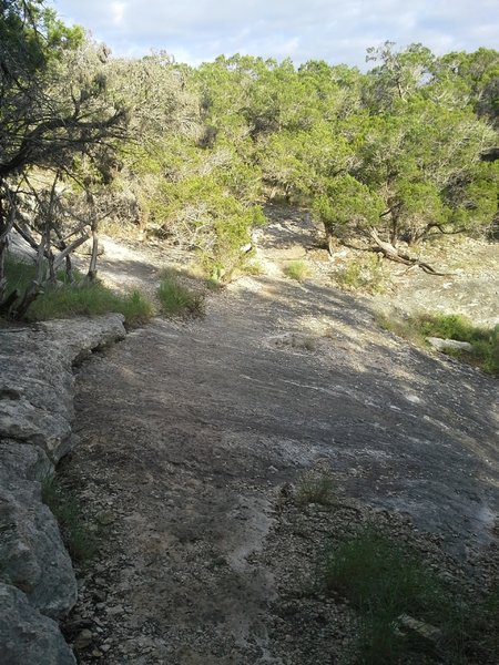 A section of slick rock along the Goldwater Loop Trail.