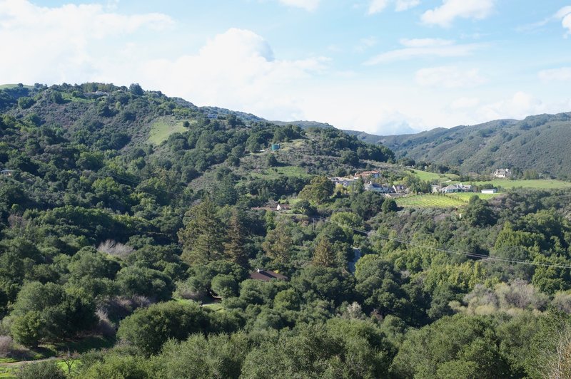 Enjoy great views from the Vista Trail looking back toward the winery.