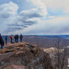 The group looks toward Mahwah, NJ and New York City off on the horizon.