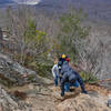 It's a bit of a scramble making your way up this part near the summit.