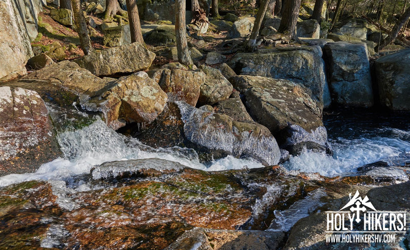 Multiple beautiful views of the brook follow you along the trail.