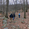 The group makes their way to the base of the torne.