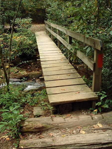 A sturdy bridge aids your passage over Grogan Creek.
