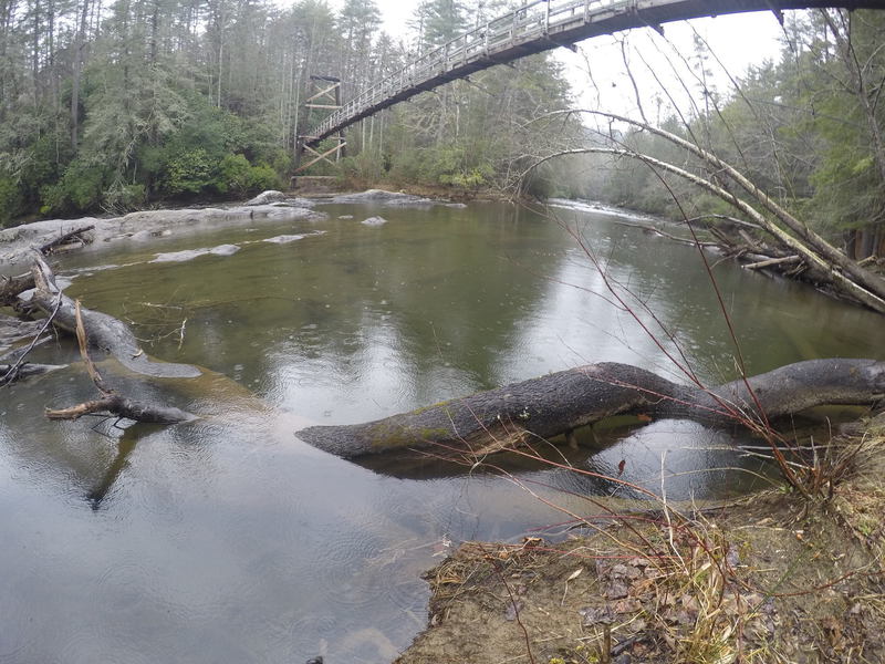 Toccoa Hanging Bridge aids your passage over the Toccoa River.