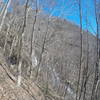 A steep set of steps ascend to Amicalola Falls.