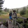 Right after the trailhead, the Pioneer Cabin Trail crosses a sturdy bridge over Corral Creek.