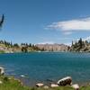 White Pine Lake glistens in the July sun.