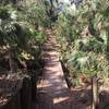 A small footbridge aids your passage across the Addison Canal.