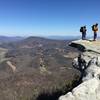 Patriotic Section Hikers stand on McAfee Knob.
