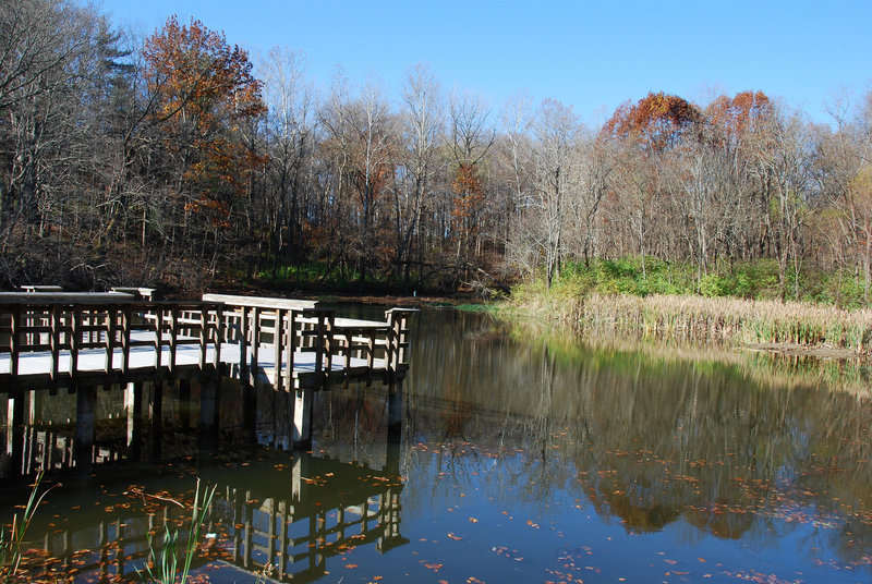 Lake George remains pristine and glassy in late fall.