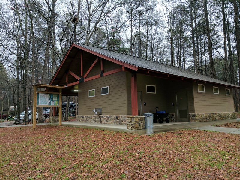 If you need to clean up after a few days of camping or using the state park's trails, check out this nice bathhouse located near Campground #2.