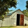 The old ranch barn still stands as a window into the area's past.