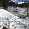 A frozen Salem Pond provides a pleasant sight from Upper Salem Pond Road.