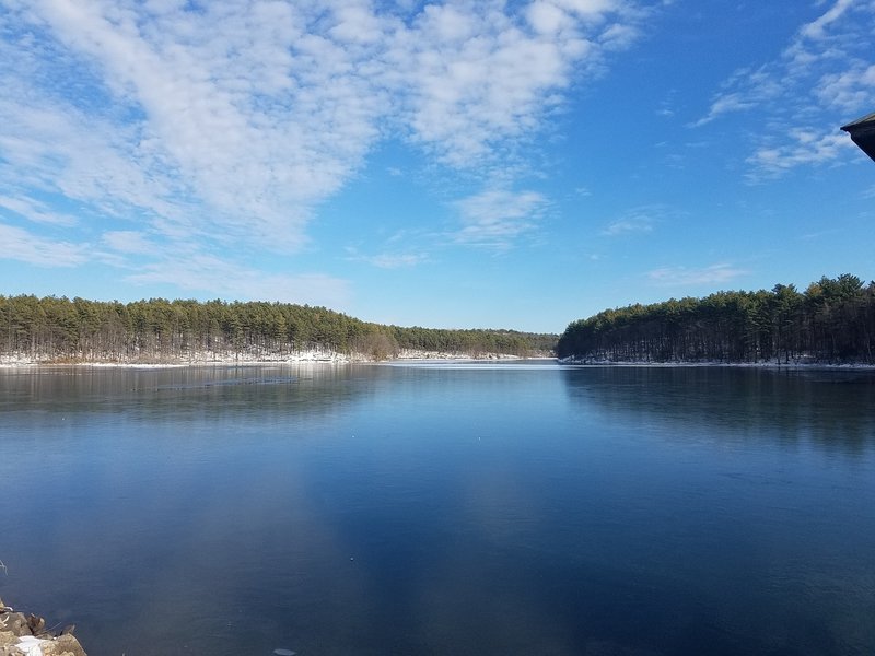 North Reservoir's glassy water provides a beautiful view from the Skyline Trail.