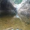 A swimming hole exists ephemerally in Grasshopper Canyon.