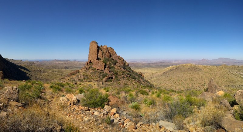 Just before the switchbacks, turn around to bask in this spot's big views.