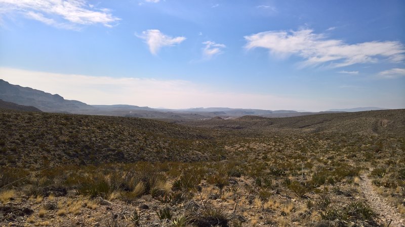 Looking south to Boquillas, enjoy a big sky and beautiful desert views.