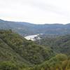 Lexington Reservoir is slightly obscured from this view, but spreads out before you.