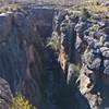 The canyon narrows and deepens in this spot.