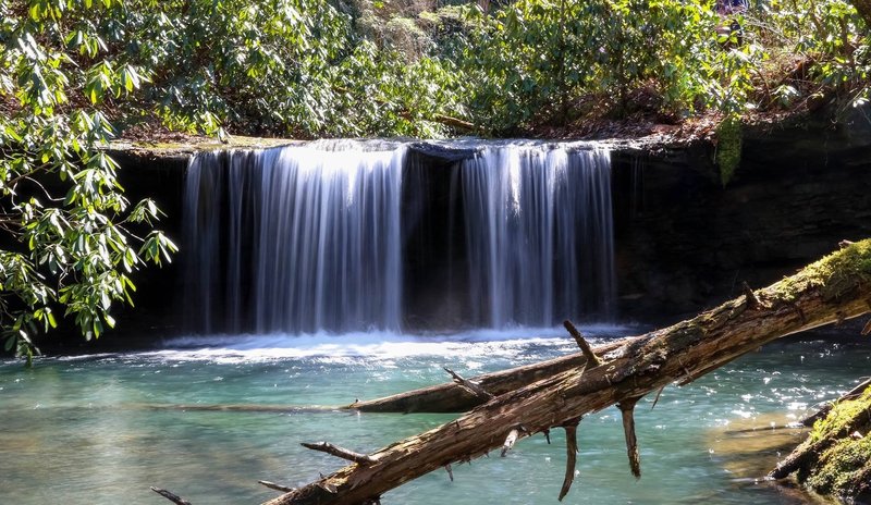 Take time to enjoy the waterfalls while on trail.