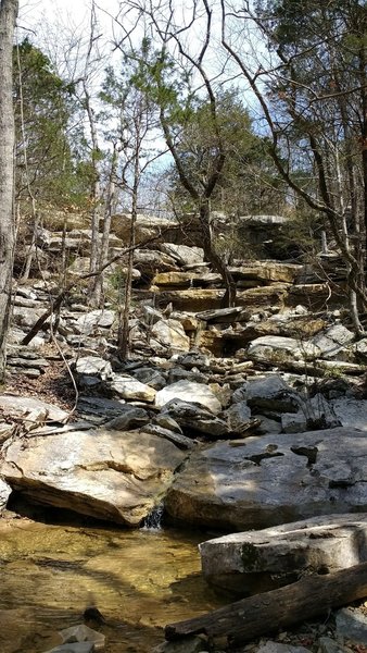 Enjoy this trickling waterfall on Buzzards Roost.