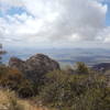 From high on the Finger Rock Trail, look over your shoulder to the south to experience pleasant views of suburban Tucson.