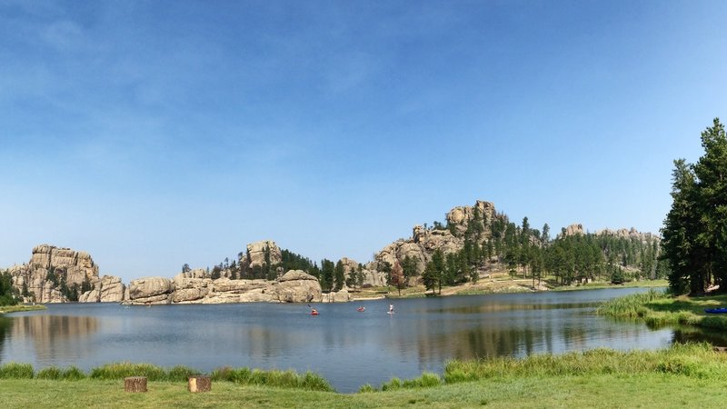 Sylvan Lake is made beautiful on a sunny summer day.