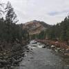 The Poudre River looks beautiful from the bridge on the Greyrock Trail.