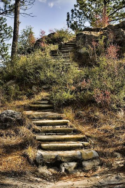 These steps lead up to the vista.