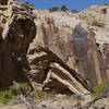 Be sure to check out this triangular sandstone alcove along Upper Boulder Creek.