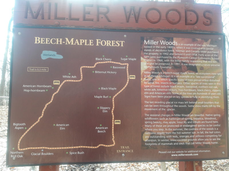 An informative sign at the trailhead shows you a map of the area and some of its history.