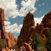 The Three Graces (left) and Cathedral Spires (right) are available to view in detail right from the trail.