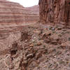 Hikers ascend the Honaker Trail.