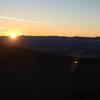 This was taken just after getting up and over the western rim on the first climb. Time it right and you'll see the sun kiss the Tetons.