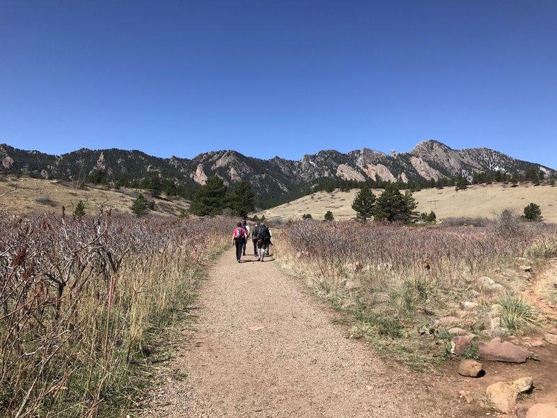 On the Mesa Trail, enjoy awesome views of the Flatirons and Bear Peak.