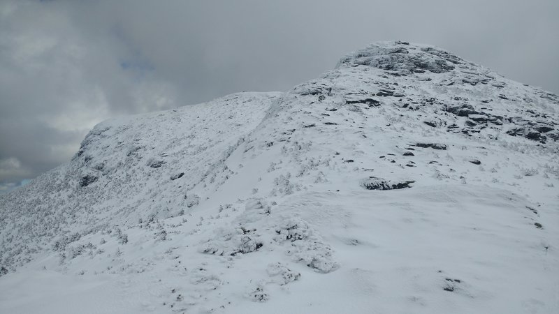 The Chin of Mt. Mansfield can be seen from the Sunset Ridge Trail.