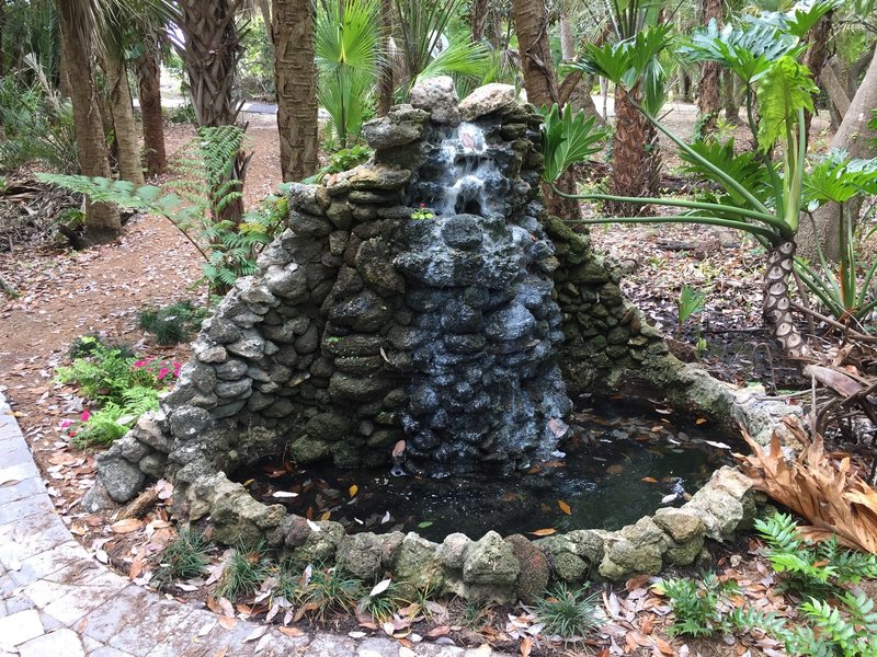 Water feature along one of the many paths.