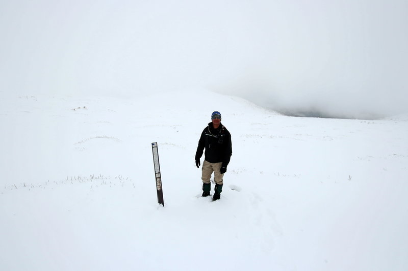 Yep, that is James Peak behind David. No, you cannot see it.