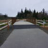 A beautiful bridge crossing spans this drainage along the Clear Creek Trail.