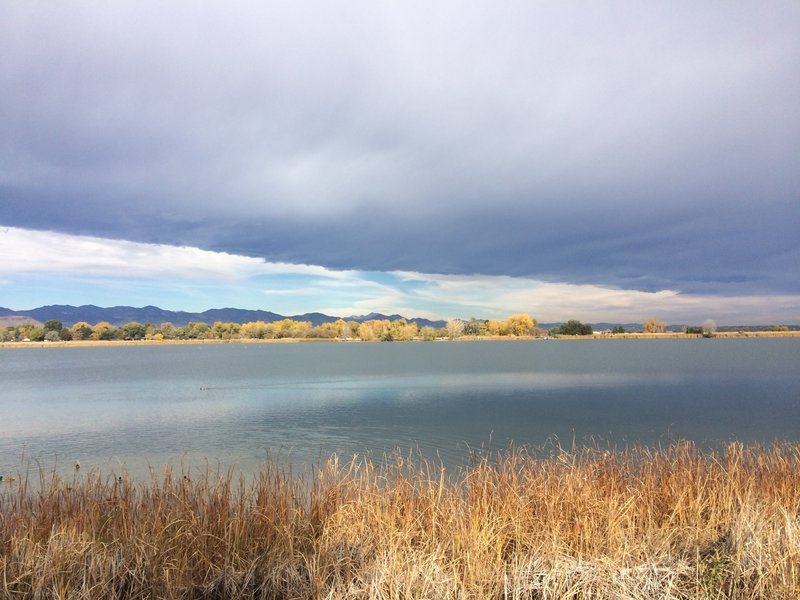 Mountain and lake views abound on the trail.