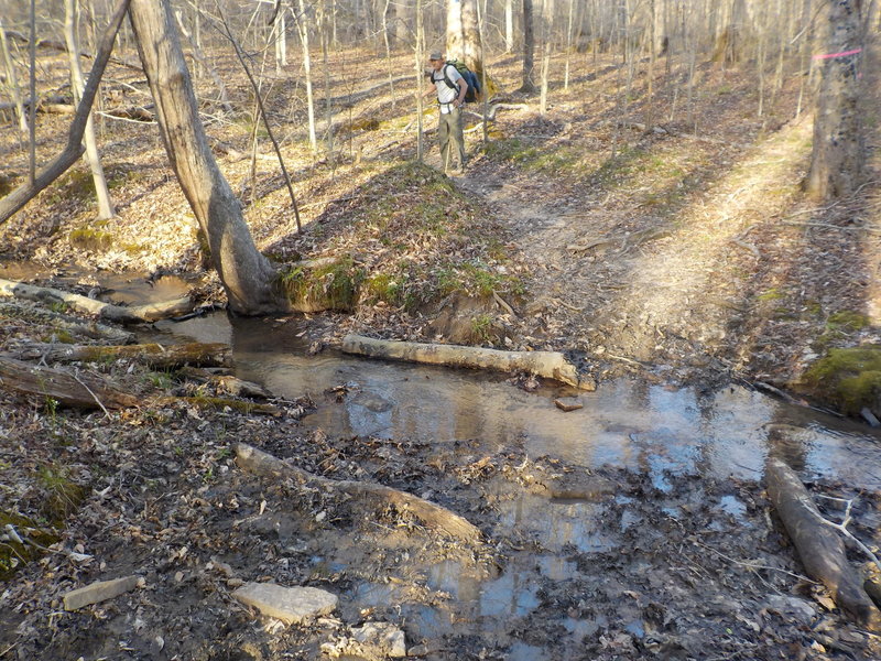 This creek crossing can get quite muddy!