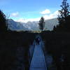 Boardwalk at Lake Matheson.